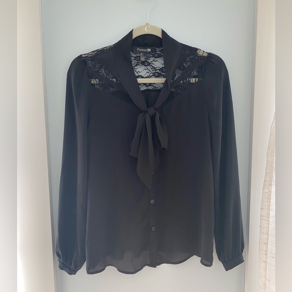 F21 Black Blouse